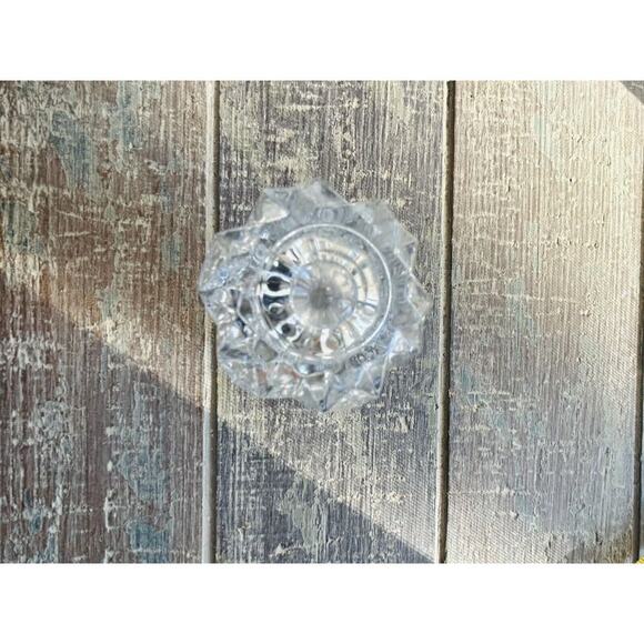 Cut Crystal 3” Bud Vase Toothpick Holder Elegant 6 Sided Hexagon Clear Glass - Picture 6 of 10